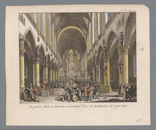 Sint-Bavo church stormed by Protestants in Haarlem, 1752. Creator: Anon.