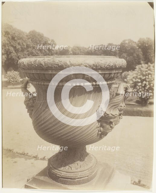 Versailles, Vase par Ballin, 1905. Creator: Eugene Atget.
