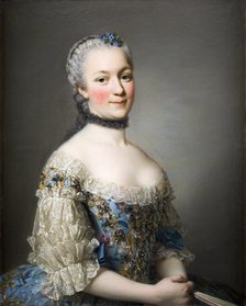 Portrait of Katarzyna Mniszech, née Zamoyska (1722-1771), 1753. Artist: Roslin, Alexander (1718-1793)