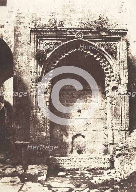 Jérusalem, Fontaine Arabe, 4, 1854. Creator: Auguste Salzmann.
