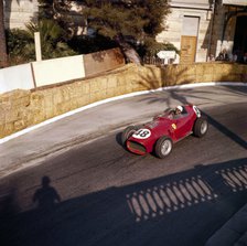 Phill Hill racing a Ferrari D246, Monaco Grand Prix, Monte Carlo, 1959. Artist: Unknown
