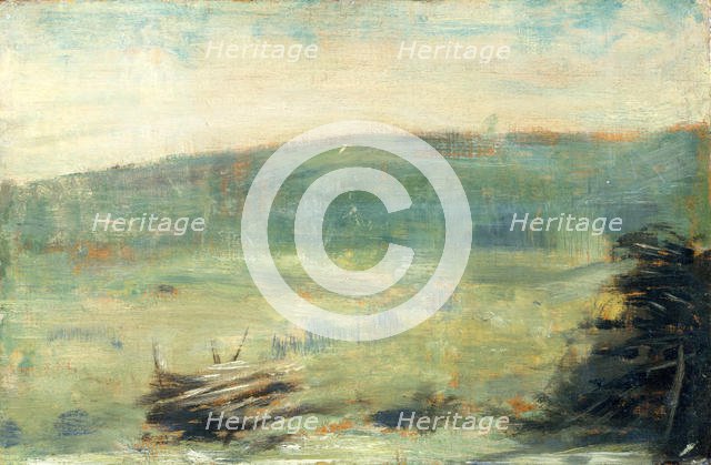 Landscape at Saint-Ouen, 1878 or 1879. Creator: Georges-Pierre Seurat.