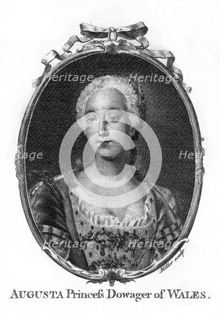 Augusta, Princess of Wales, (1719-1772).Artist: Miller