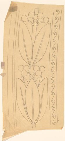 Tracing of a Border Design, 1890/1897. Creator: Charles Sprague Pearce.