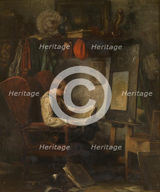 Young Artist in a Studio, 1851. Creator: Ferdinand De Braekeleer II.