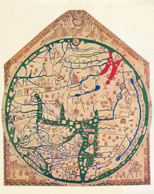 The Hereford Mappa Mundi', (c1285), 1912. Artist: Richard de Bello