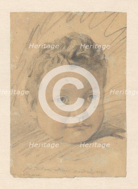 Portrait of a three-year-old child, 1848-1888. Creator: Anton Mauve.