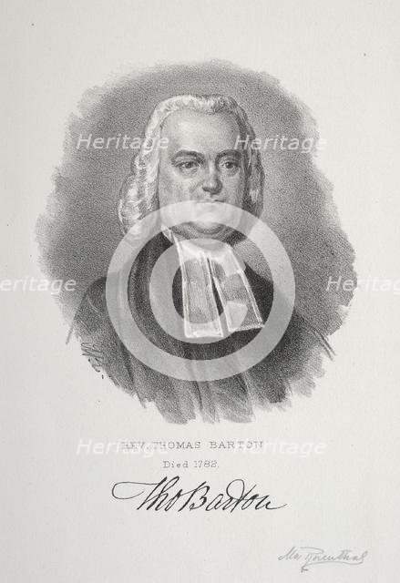 Rev. Thomas Barton. Creator: Max Rosenthal (American, 1833-1918).