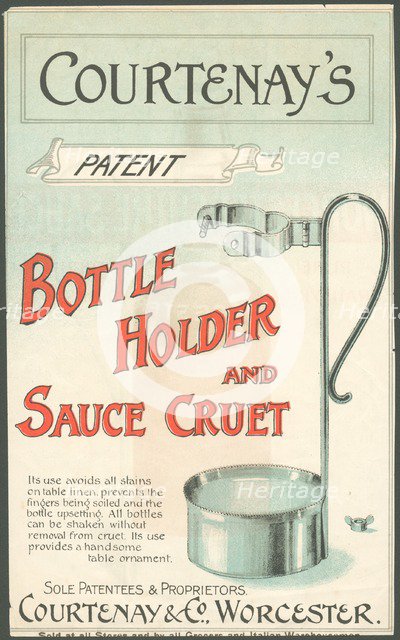 Courtenay & Co Worcestershire Sauce, 1890s. Artist: Unknown
