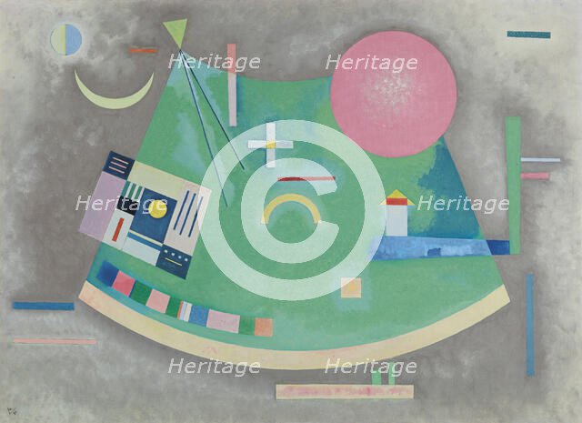 Arrow to the circle (Pfeil zum Kreis), 1930. Creator: Kandinsky, Wassily Vasilyevich (1866-1944).