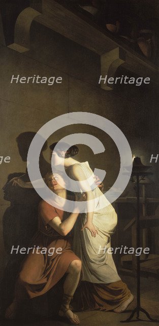 Dibutades, or the Origin of Drawing, 1791. Artist: Suvée, Joseph-Benoît (1743-1807)