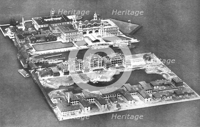 Aerial view of Ellis Island Immigration Station, New York, USA, 1926. Artist: Unknown