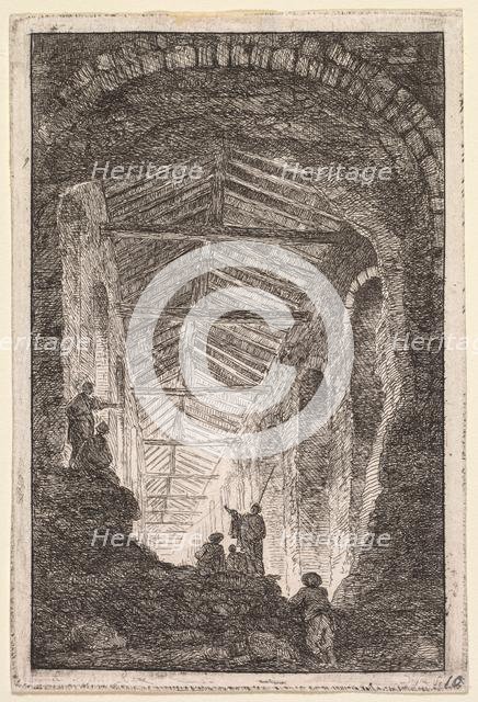 Evenings in Rome: The Antique Gallery, 1763-1764. Creator: Hubert Robert (French, 1733-1808).