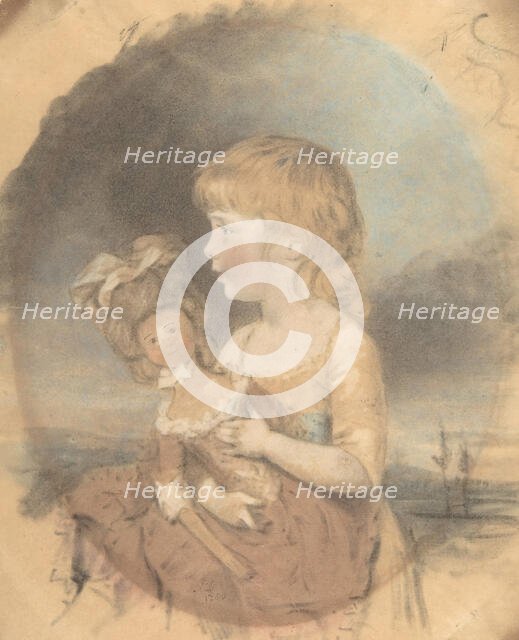 Child Holding a Doll, 1780. Creator: John Downman.