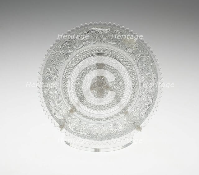 Plate, France, c. 1830/60. Creator: Baccarat Glasshouse.