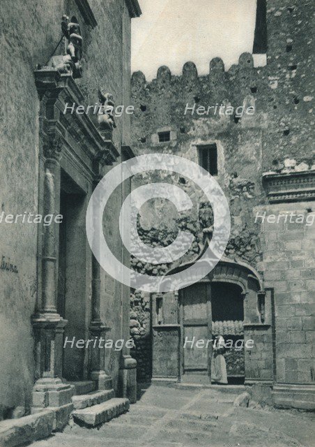 Entrance of a church, Taormina, Sicily, Italy, 1927. Artist: Eugen Poppel.