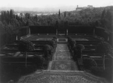 Villa I Tatti, estate of art historian Bernard Berenson, Ponte a Mensola, Italy: Garden, 1925. Creator: Frances Benjamin Johnston.