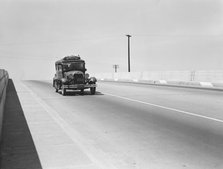 Overpass on U.S. 99, between Tulare and Fresno, California, 1939. Creator: Dorothea Lange.