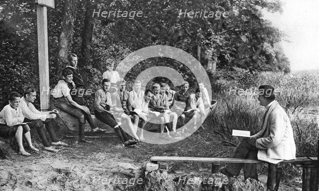 Boys studying nature, Germany, 1922. Artist: Unknown