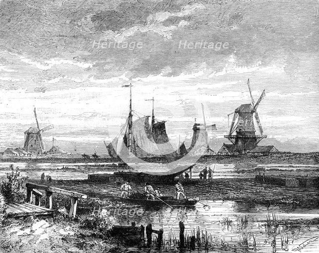 Hooge veenen, Dordrecht, Holland, 19th century.  Artist: T Weber