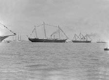 'HMY Victoria and Albert' and the Russian Imperial Yacht 'Standart' at Cowes, 1909. Creator: Kirk & Sons of Cowes.