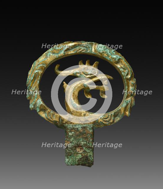 Sword Handle with Dragon Head Design, c. 200s. Creator: Unknown.