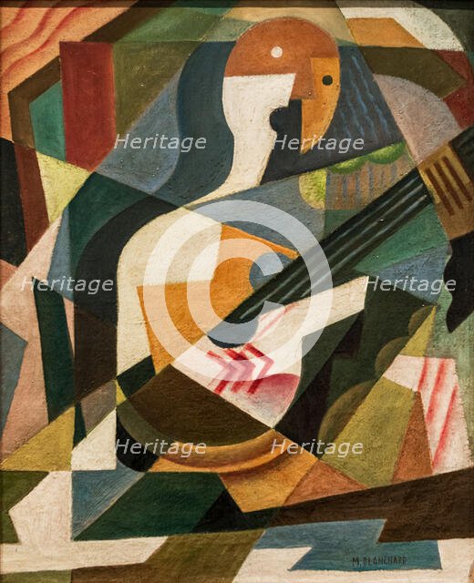 Guitarist, 1919. Creator: Blanchard, María (1881-1932).