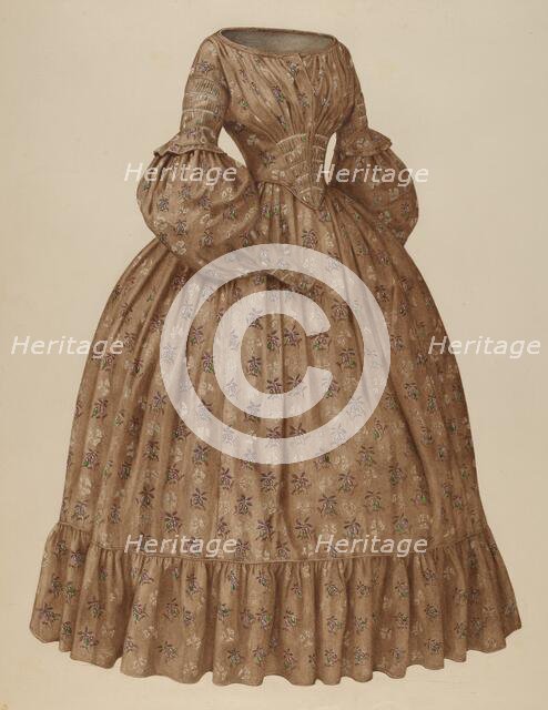 Dress, 1935/1942. Creator: Julie C Brush.