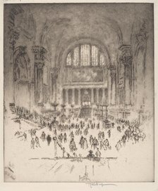 The Marble Hall, Pennsylvania Station, New York, 1919. Creator: Joseph Pennell.