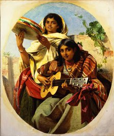 Gypsy Musicians of Spain (Spanish Minstrels), 1855. Creator: John Phillip.