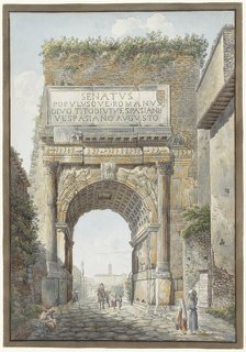 Arch of Titus, Forum Romanum, Rome, 1786-1817.  Creator: Daniel Dupré.