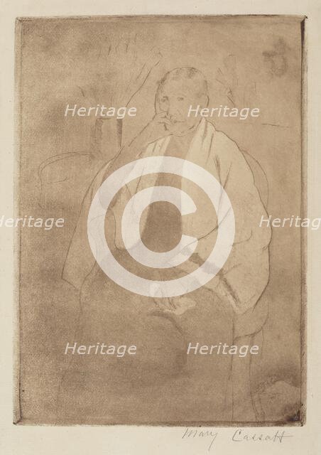 A Portrait of the Artist's Mother, c. 1889-1890. Creator: Mary Cassatt.