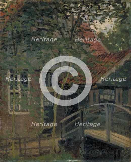 Passerelle à Zaandam (Footbridge at Zaandam), 1871. Creator: Monet, Claude (1840-1926).