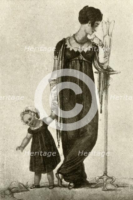 'Mourning dress of mother and child', 1809, (1937). Creator: Unknown.