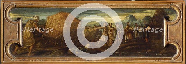King David bearing the Ark of the Covenant into Jerusalem. Creator: Tintoretto, Jacopo (1518-1594).