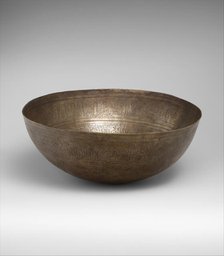 High-Tin Bronze Bowl, Afghanistan, 11th century. Creator: Abu Nasr al-Naqqash.