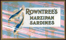 Box top for Rowntree's Marzipan Sardines, 1912. Artist: Unknown