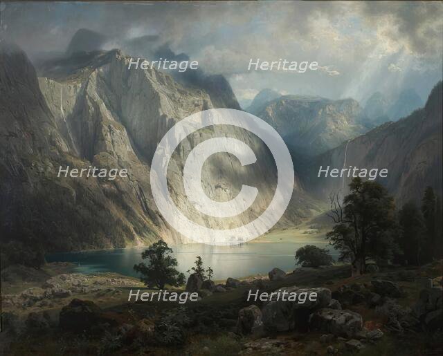 Obersee near Berchtesgaden, 1858. Creator: August Wilhelm Leu.