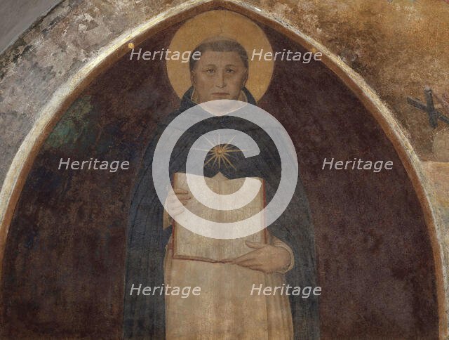 Saint Thomas Aquinas with the "Summa Theologica", 1441-1442. Creator: Angelico, Fra Giovanni, da Fiesole (ca. 1400-1455).