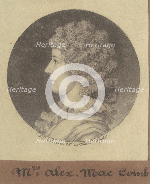 Janette Marshall Macomb, 1797. Creator: Charles Balthazar Julien Févret de Saint-Mémin.