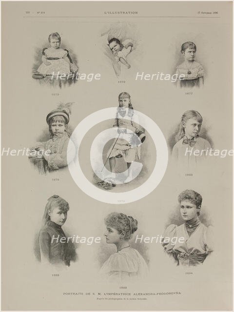 Portraits of Empress Alexandra Fyodorovna of Russia (1872-1918), 1896. Creator: Anonymous.