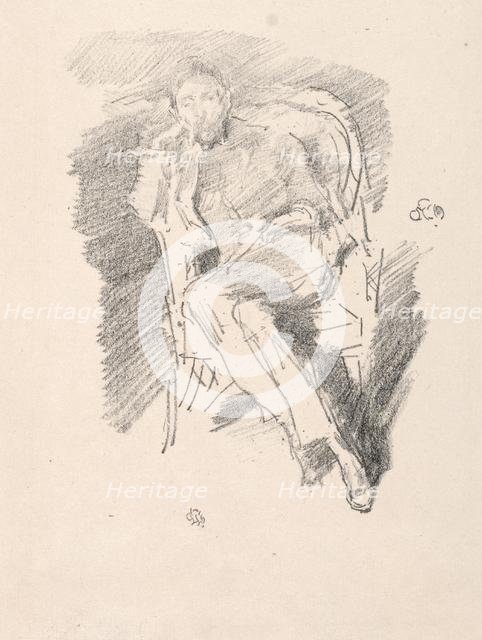 Firelight - Joseph Pennell, No. 2, 1896. Creator: James McNeill Whistler (American, 1834-1903).