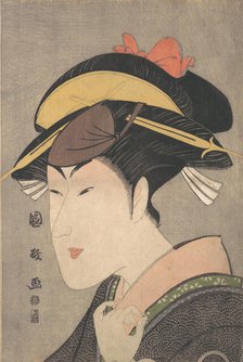 The Actor Matsumoto Yonesaburo in a Woman's Role, late 1790s. Creator: Utagawa Kunimasa.