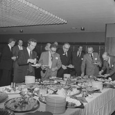Retirement celebration for W G Cursons in Manchester, 29/09/1976. Creator: John Laing plc.