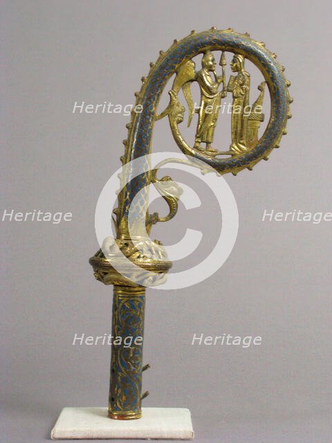 Head of a Crozier with the Annunciation, French, ca. 1225-50. Creator: Unknown.
