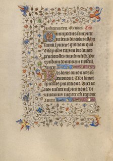 Decorated Text Page; Book of Hours, about 1420. Creator: Unknown.