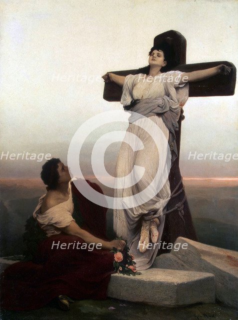 Christian Martyr on the Cross', (Saint Julia), 1865. Creator: Max, Gabriel Cornelius, Ritter von (1840-1915).