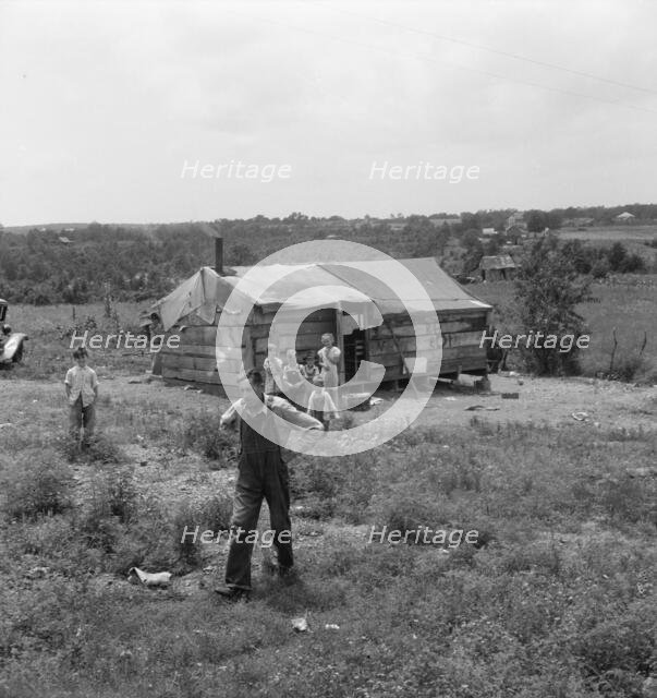 Home on "Scratch Hill," outside Atoka, Oklahoma, 1938. Creator: Dorothea Lange.
