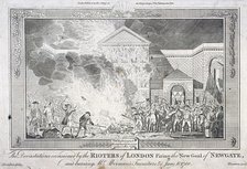 Gordon Riots, Newgate Prison, London, 1780. Artist: Thornton