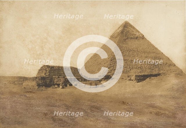 Vue de la seconde Pyramide, prise au Sud-Est, December 1849. Creator: Maxime du Camp.